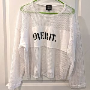 Over It Fishnet Crop Top